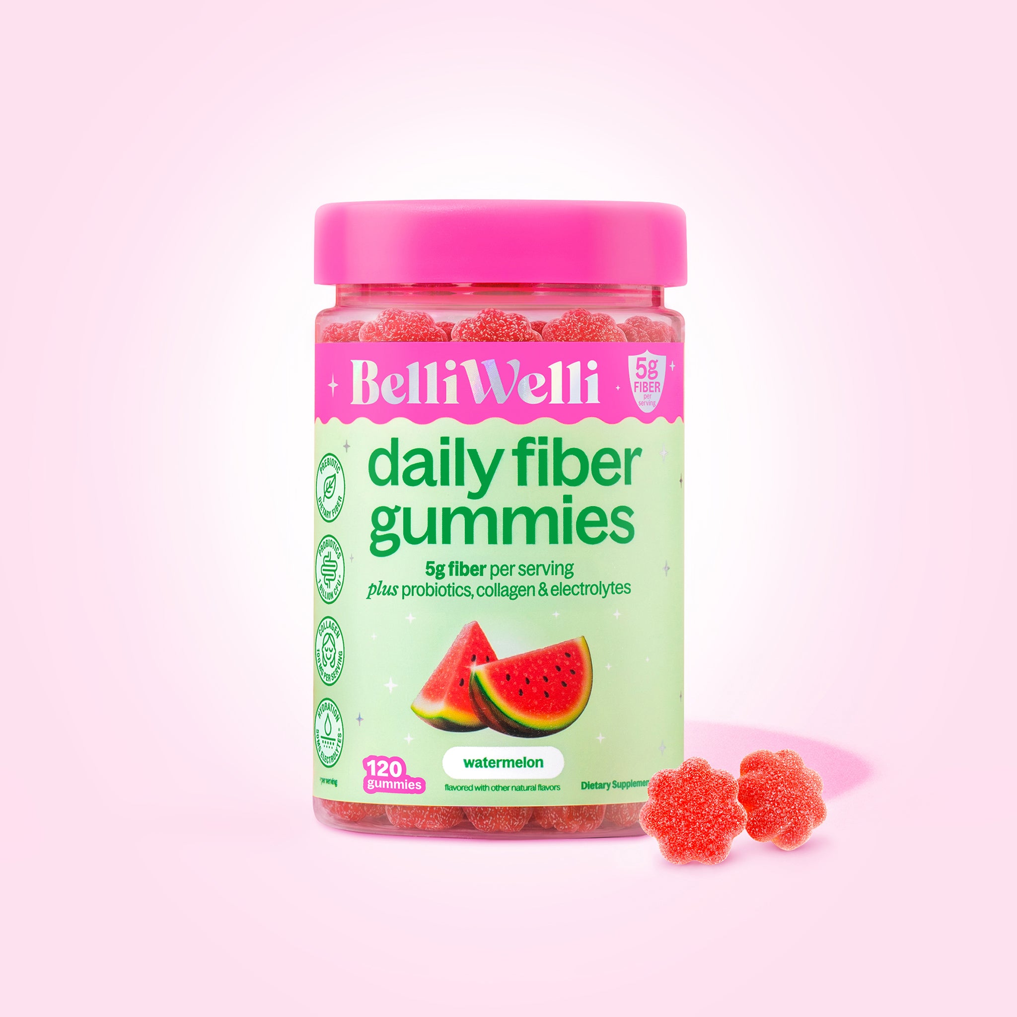 Watermelon 4-in-1 Fiber Gummies