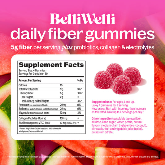 Watermelon 4-in-1 Fiber Gummies