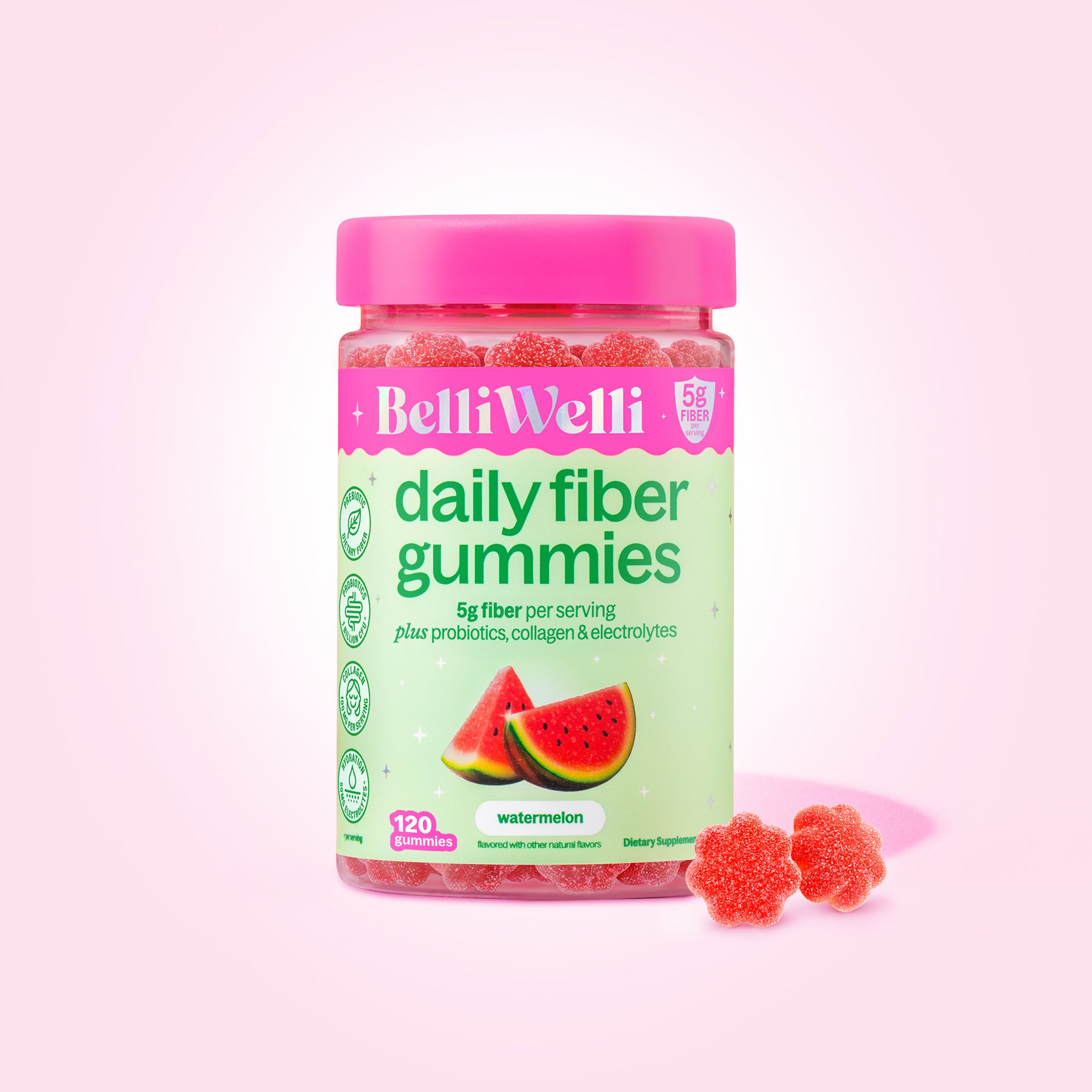 Watermelon 4-in-1 Fiber Gummies