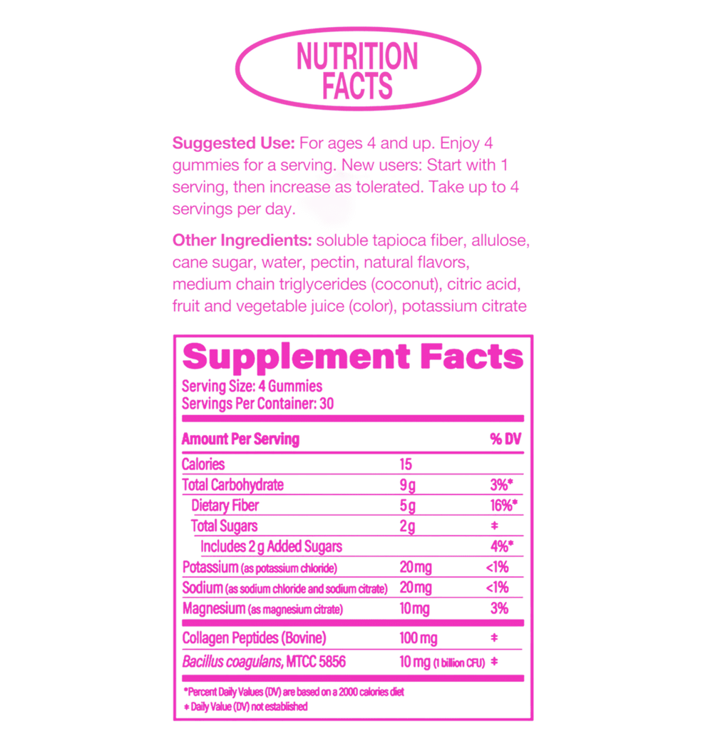 Cherry Limeade Gummies nutrition facts